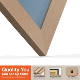 "AK Frames 25X17"" Rose Gold Modern Vinyl Record Frame With Pompadour Mount For 12 Inch Lp Cover & Disc - Overlapped Design" - thumbnail 3