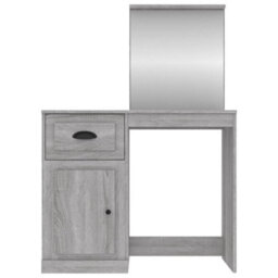 Berkfield Dressing Table With Mirror Grey Sonona 90X50X132.5 Cm Engineered Wood - thumbnail 6