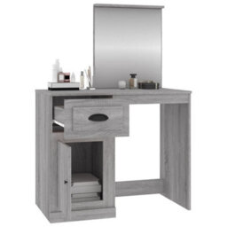 Berkfield Dressing Table With Mirror Grey Sonona 90X50X132.5 Cm Engineered Wood - thumbnail 5