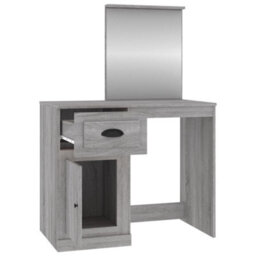 Berkfield Dressing Table With Mirror Grey Sonona 90X50X132.5 Cm Engineered Wood - thumbnail 7