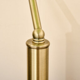 Homcom Banker's Table Lamp W/ Antique Bronze Tone Base, Green - thumbnail 7