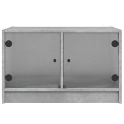 Berkfield Coffee Table With Glass Doors Concrete Grey 68X50X42 Cm - thumbnail 6