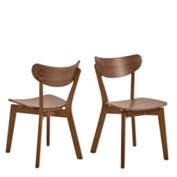 Wyld Haus Krakow 5-Piece Round Dining Set Walnut Effect Table With 4 Chairs - thumbnail 5