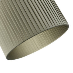 Happy Homewares Contemporary Designer Double Pleated Olive Cotton Fabric 12 Drum Lamp Shade - thumbnail 3