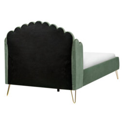 Beliani Bed Velvet Ambillou 120 X 200 Cm (Eu Small Double) Green - thumbnail 6