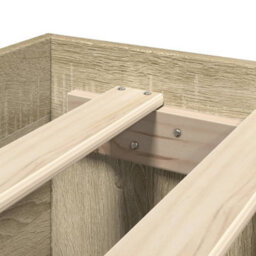 Berkfield Bed Frame With Headboard Without Mattress Sonoma Oak 140X200 Cm - thumbnail 9