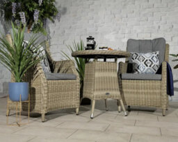 Royalcraft Wentworth 2 Seater Highback Comfort Round Bistro Set - thumbnail 2