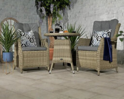 Royalcraft Wentworth 2 Seater Highback Comfort Round Bistro Set - thumbnail 1