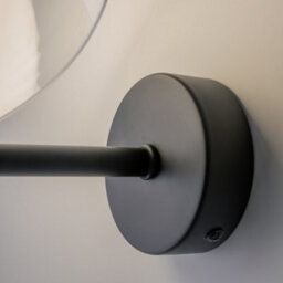 Luminosa Lighting Luminosa Memory Modern Dome Wall Lamp Black 1Xe14 Glass Shade - thumbnail 5