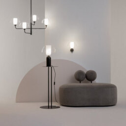 Luminosa Lighting Luminosa Memory Modern Dome Wall Lamp Black 1Xe14 Glass Shade - thumbnail 3