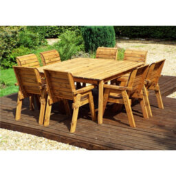 Marlborough Traditional Eight Seater Table Set With 8 X Green Chair Cushions, 1 X Green Parasol & Base & 1 X Cushion Storage Bag - thumbnail 5