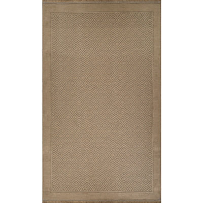 Livabliss Mystery-Washable Tan Beige Modern Living Dining Jute Rug 79 X 152 Cm Easy Care, Non Shedding - image 1