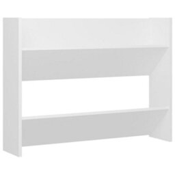 Berkfield Wall Shoe Cabinet 2 Pcs White 80X18X60 Cm Engineered Wood - thumbnail 5