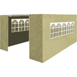 Loops Side Walls Door & Windows For 3X4.5M Pop-Up Gazebo - Beige - Garden Party Tent - thumbnail 1