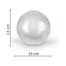 Luminosa Lighting Luminosa Star Dome Wall Lamp Black Transparent Glass Shade 1X E27 - thumbnail 4