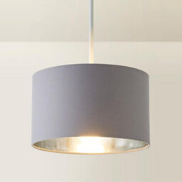 Valuelights Reni Grey & Silver Inner Drum Ceiling Lamp Shade (D)25Cm - thumbnail 3