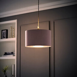 Valuelights Reni Grey & Silver Inner Drum Ceiling Lamp Shade (D)25Cm - thumbnail 2