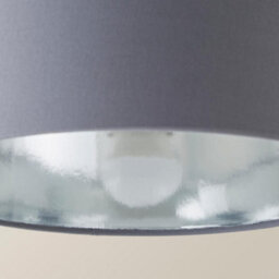 Valuelights Reni Grey & Silver Inner Drum Ceiling Lamp Shade (D)25Cm - thumbnail 5