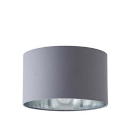 Valuelights Reni Grey & Silver Inner Drum Ceiling Lamp Shade (D)25Cm - thumbnail 7