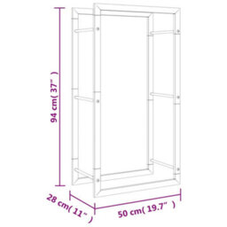 Walplus Firewood Rack 50X28X94 Cm Stainless Steel - thumbnail 7