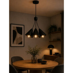 Luminosa Lighting Luminosa Sora Cluster Pendant Ceiling Light Black 3X E27 - thumbnail 2