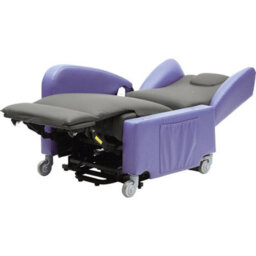 Loops Comfortable Dual Motor Rise And Recline Lounge Chair In Black And Purple For Easy Mobility - thumbnail 2