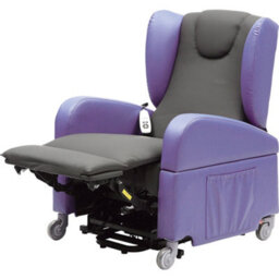 Loops Comfortable Dual Motor Rise And Recline Lounge Chair In Black And Purple For Easy Mobility - thumbnail 4