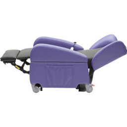 Loops Comfortable Dual Motor Rise And Recline Lounge Chair In Black And Purple For Easy Mobility - thumbnail 5