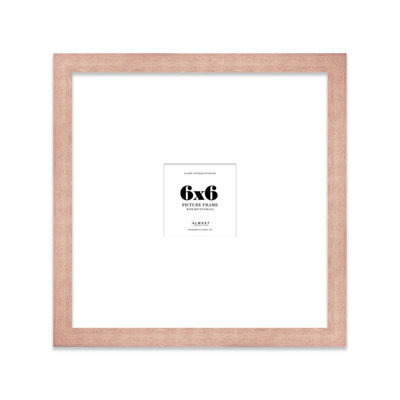 "6X6"" Bronze Picture Frame - 6X6"" Square Frame With 2X2"" Mount For 6X6""/2X2"" Pictures Art Deco Style Room Decor, 1 Pack" - image 1