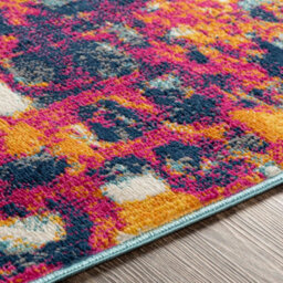 Livabliss Floransa-Abstract Pink Yellow Blue Grey Modern Marble Living Dining Bedroom Rug 160 X 215 Cm Easy Care, Non Shedding - thumbnail 3