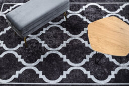 RugsX Miro 51639.806 Washing Carpet Trellis Anti-Slip - Black  120X170 Cm - thumbnail 5