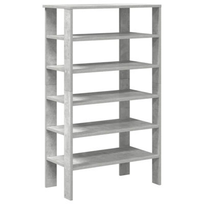 Berkfield Elegant Shoe Rack Concrete Oak 61X32X105 Cm Engineered Wood - image 1