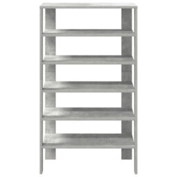 Berkfield Elegant Shoe Rack Concrete Oak 61X32X105 Cm Engineered Wood - thumbnail 4