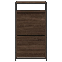 Walplus Shoe Cabinet Brown Oak 60X34X112 Engineered Wood - thumbnail 5
