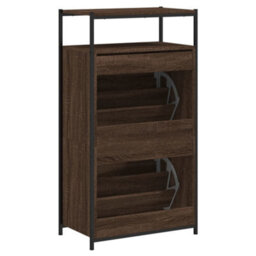 Walplus Shoe Cabinet Brown Oak 60X34X112 Engineered Wood - thumbnail 7