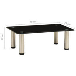 Berkfield Tv Stand Black 40X35X17 Cm Tempered Glass - thumbnail 5