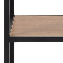 Wyld Haus El Paso Asymmetrical Black Bookcase With 5 Wild Oak Effect Shelves - thumbnail 8