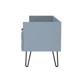 Anzio Matt Denim Blue Media Unit With 2 Drawers, (H)50.1Cm X (W)128.2Cm X (D)39.4Cm - thumbnail 5
