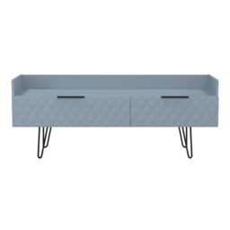 Anzio Matt Denim Blue Media Unit With 2 Drawers, (H)50.1Cm X (W)128.2Cm X (D)39.4Cm - thumbnail 2
