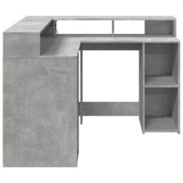 Walplus Desk With Led Lights Concrete Grey 130X130X91 Cm Engineered Wood - thumbnail 7