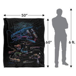 Royce Mcclure Way Down Deep Silky Fish Supersoft Blanket Multicoloured (152Cm X 127Cm) - thumbnail 5