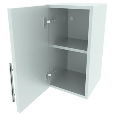 300mm Wall Kitchen Cabinet - 720mm High - Quick-Fix Hinges - White Matt - Flat Pack - image 1