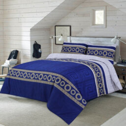 Homes & Linen Oscar Printed Microfiber 4 Piece Bedding Set Duvet Cover Fitted Sheet And Pillowcases - thumbnail 1