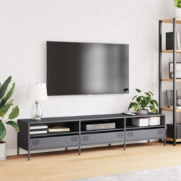 Berkfield Tv Cabinet Anthracite 202X39X43.5 Cm Cold-Rolled Steel - thumbnail 3