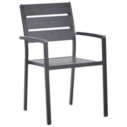 Beliani Garden Dining Set 6 Seater Vernio Black - thumbnail 4