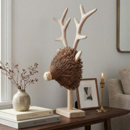 Garden Greatness Relica Wooden Stag Head Sculpture - thumbnail 2