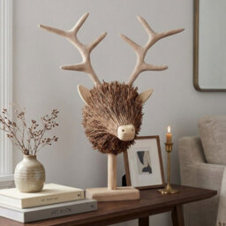 Garden Greatness Relica Wooden Stag Head Sculpture - thumbnail 1