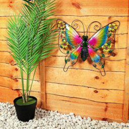 Solar-Powered Butterfly Wall Light With 14 Leds, Decorative Ornament For Fences Or Sheds - thumbnail 4