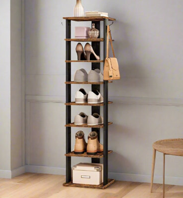 Modern 8 Rack Modcraft 8 Tier Shoe Rack - Tall And Narrow With Vertical Storage by B ...