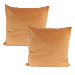 Urban Textures Pack Of 2 Velvet Cushion Covers 18 X 18 Inches Mustard